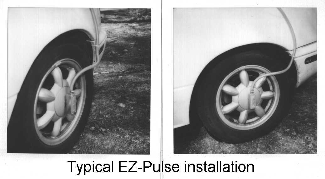 EZ-Pulse mounted on Miata front wheel